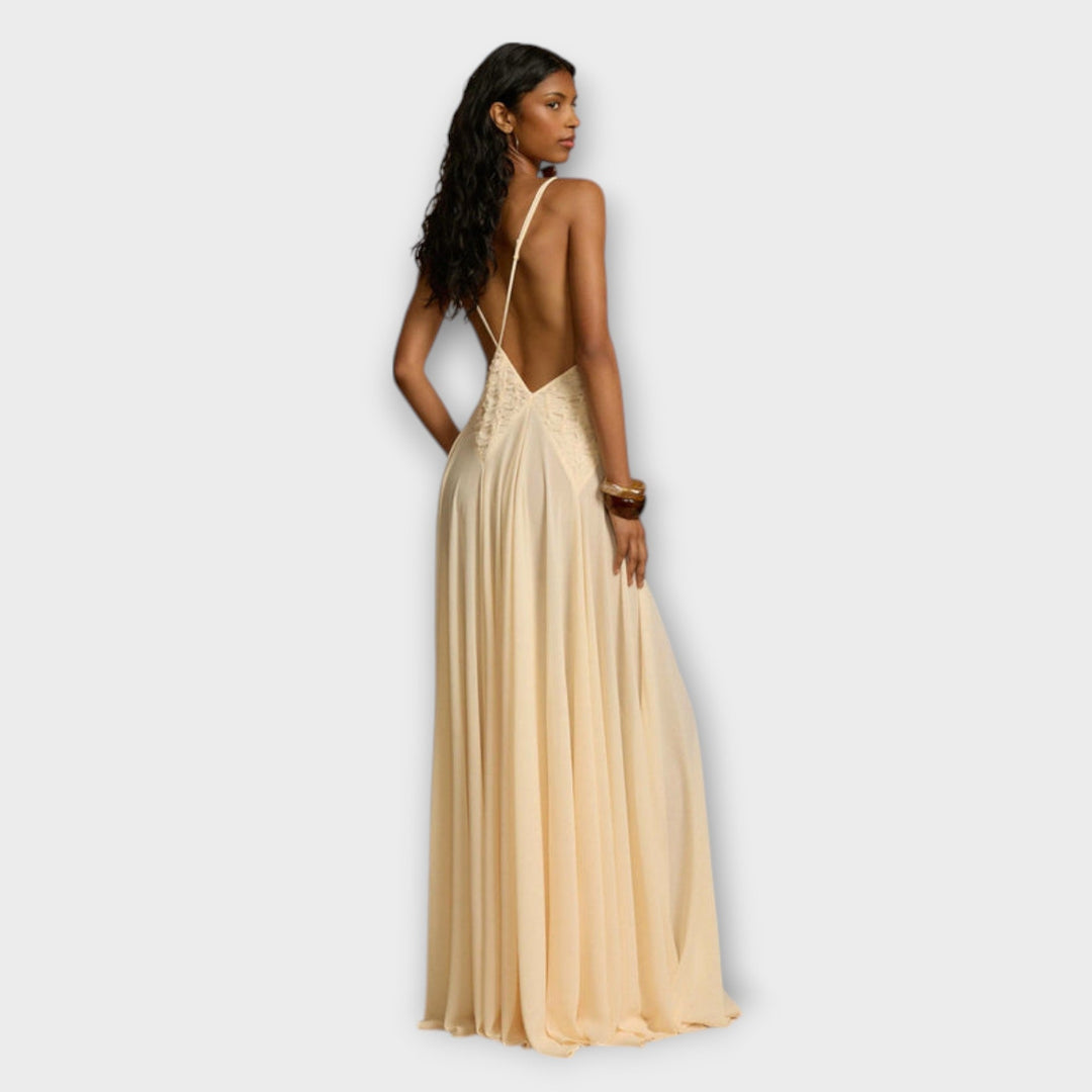 Lavinia - Maxi Dress with Deep V-Neck