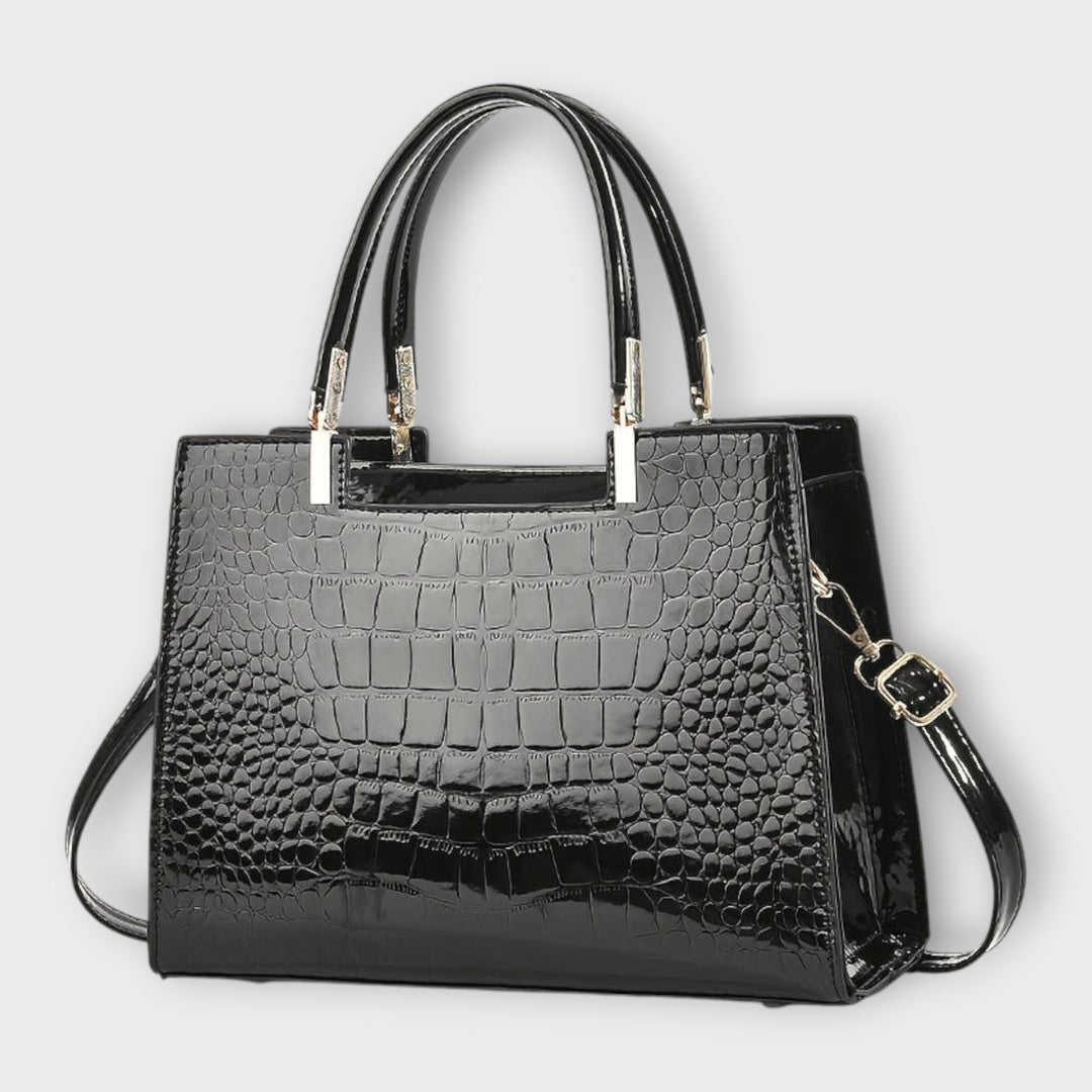 Madison - Glossy Crocodile Pattern Handbag