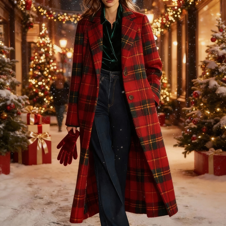 Clara I Classic Plaid Coat