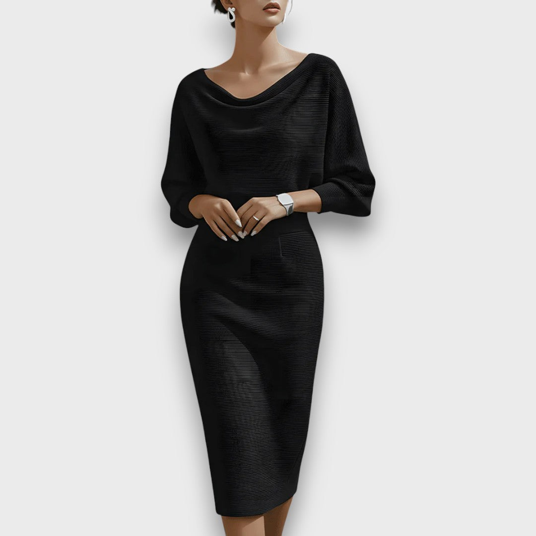 Lunaria I Draped batwing midi dress